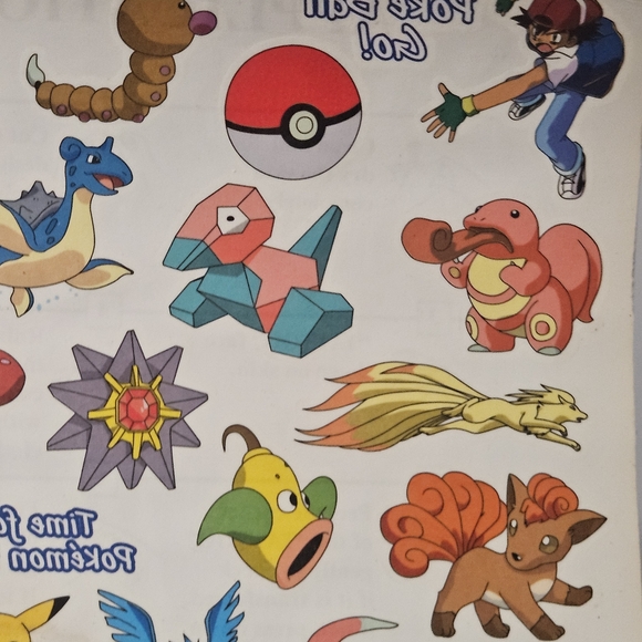Pokemon Sticker Sheet - Picture 5 of 5